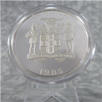 Jamaica $25 Silver Proof Coin (Valcambi, S.A., 1985)