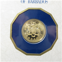 First Day of Minting BARBADOS $250 'George Washington Anniversary' Gold Proof Coin (Franklin Mint, 1982)