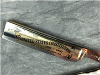 1987 Fight'n Rooster Mother of Pearl THE UNITED STATES CONSTITUTION Razor