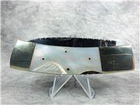 1980 TAYLOR CUTLERY Limited Ed. Elk Horn Mother of Pearl Lockback Knife