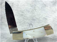 1980 TAYLOR CUTLERY Limited Ed. Elk Horn Mother of Pearl Lockback Knife