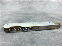 E. L. FALK E-TUNA Mother of Pearl 2-Blade with Corkscrew Jack Knife