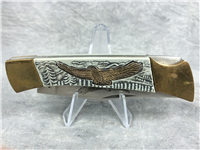 Single-Blade Eagle KF849 Stainless Steel Folding Lockback Knife