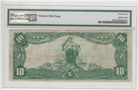 (Fr-627)  1902 $10 National Bank Currency  (Vernon/McClung, BLUE SEAL, no date back)