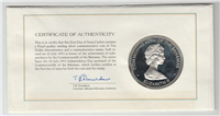 Bahamas Independence Day July 10, 1973 Commemorative $10 Coin and Cachet  (Franklin Mint, 1973)