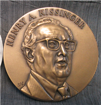 1971 Medallic Art Henry A. Kissinger Statesman Commemorative Bronze Medal 