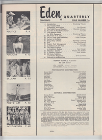 EDEN QUARTLY  #16    (Outdoor Amercian Corp., 1960s) 