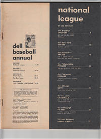 DELL BASEBALL ANNUAL Vol. 1 No. 5 (Dell Publishing Co., Inc., 1956)