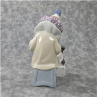 PIERROT WITH CONCERTINA 5-3/4 inch Porcelain Figurine  (Lladro, #5279)