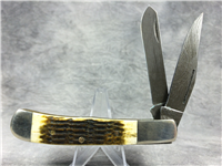 PARKER EDWARDS 1423 D Limited Jigged Green Bone Damascus Folding