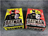 BATMAN Collector Trading Cards 34 Unopened Packs Series 1 & 2 + Poster (Topps, 1989)