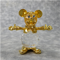 Crystal & Gold MICKEY MOUSE 2-1/2 inch Trimlite Figurine (Swarovski, c 1980)