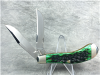 2009 CASE XX USA TB62110 SS Green Jigged Bone Small Saddlehorn