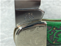 2010 CASE XX 6165 SS Green Ivy Laser Design Folding Hunter