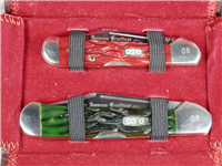 1998 CASE XX USA 61749L & 61549L Season's Greetings Bone CopperLock Knife Set