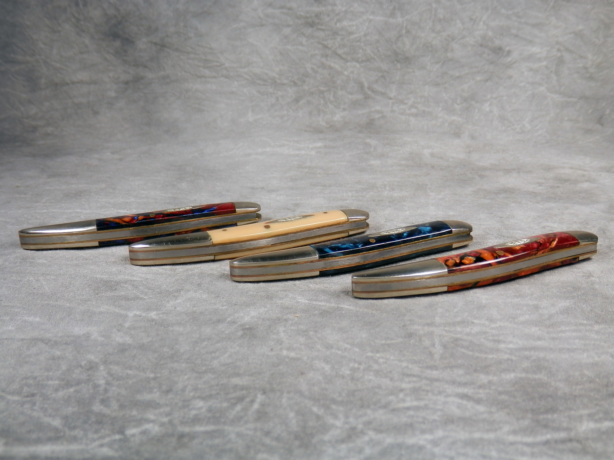 How much is 1994 Case 71096 25 Swirl Cranberry, Patriot & Waterfall ...