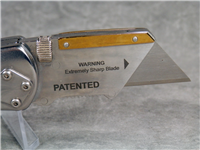 KOBALT Stainless Steel Folding Lockback Utility Razor Knife with Sheath