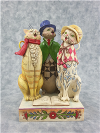 THREE CAROLING CATS 6-3/4 inch Figurine (Jim Shore, Enesco, 4010897, 2008)