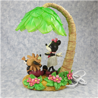 MINNIE & MICKEY MOUSE 14-3/4 inch Bobble Hawaiian Lamp (Disney Direct, 43785)