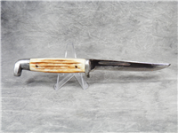 QUEEN Fixed Blade Hunting Knife with Leather Sheath