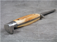 QUEEN Fixed Blade Hunting Knife with Leather Sheath