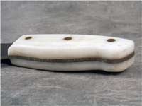 Custom Made White Handled 9-1/4" Fixed Blade Knife