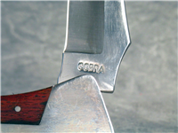 COBRA Wood & Stainless Steel Folding Lockback
