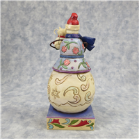 WINTER FRIENDS 7-1/8 inch Snowman Holding Cat Figurine (Jim Shore, Enesco, 4013901, 2009)