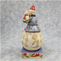 WINTER FRIENDS 7-1/8 inch Snowman Holding Cat Figurine (Jim Shore, Enesco, 4013901, 2009)