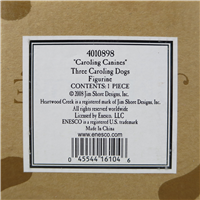 CAROLING CANINES 5-1/2 inch Three Caroling Dogs Figurine (Jim Shore, Enesco, 4010898, 2008)