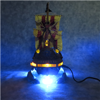JOLLY ROGER 10 inch Peter Pan Lighted Ship Figurine (Disney Direct, Disney, 44581)