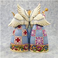 CHOIRS OF ANGELS REJOICE 7-3/4 inch Triple Angel Figurine (Jim Shore, Enesco, 4031696, 2012)