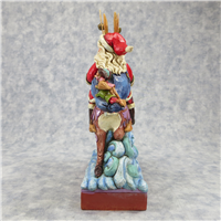 NEXT STOP, THE ROOFTOP 9-1/8 inch Santa & Reindeer Figurine (Jim Shore, Enesco, 4041094, 2014)