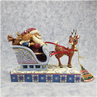 RUDOLPH 5-3/4 inch Rudolph The Red-Nosed Reindeer Deluxe Musical Figurine (Jim Shore, Enesco, 4009803, 2008)