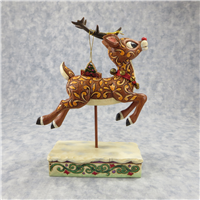 FLYING RUDOLPH  9 inch Rudolph The Red-Nosed Reindeer Figurine (Jim Shore, Enesco, 4008337, 2007)