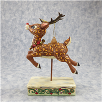 FLYING RUDOLPH  9 inch Rudolph The Red-Nosed Reindeer Figurine (Jim Shore, Enesco, 4008337, 2007)