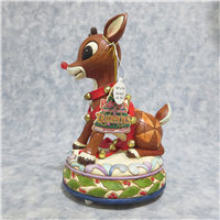 RUDOLPH  8-1/2 inch Rudolph The Red-Nosed Reindeer Musical Figurine (Jim Shore, Enesco, 4013871, 2009)