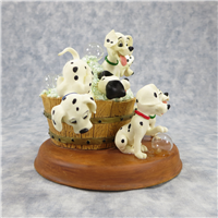 101 DALMATIANS Bath Time 5-1/2 inch Porcelain Music Box (Disney)