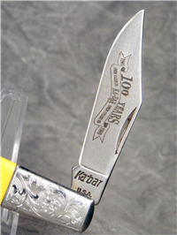 1998 KA-BAR Yellow Sawcut 100th Anniversary Barlow