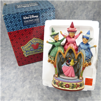 THREE FAIRIES A Dance For Dreamers 10-1/4 inch Disney Figural Music Box with Light (Jim Shore, Enesco, 4011740, 2008)