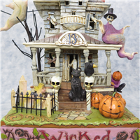 WICKED 13-1/4 inch Deluxe Haunted House with Lighted/Motion/Sound Figurine (Jim Shore, Enesco, 4010356, 2008)