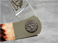 1986 GERBER Jigged Bone Limited Edition NKCA Club Sportsman Lockback Knife