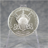 1970 Franklin Mint Prince Of Peace Catholic Commemorative Sterling Silver Medal 