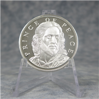 1970 Franklin Mint Prince Of Peace Catholic Commemorative Sterling Silver Medal 