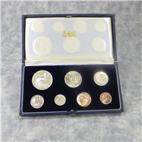 SOUTH AFRICA 7 Coin Silver Proof Set (South African Mint, 1966)