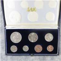 SOUTH AFRICA 7 Coin Silver Proof Set (South African Mint, 1966)