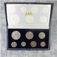 SOUTH AFRICA 7 Coin Silver Proof Set (South African Mint, 1966)