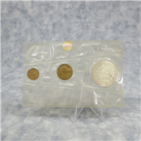 Mexico 3 Coin Silver Mint Set (Mexican Mint, 1961)
