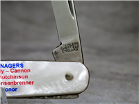 CLINTON IMPEACHMENT Sheffield England Mother of Pearl Sleeveboard Pen Knife