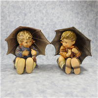 UMBRELLA BOY & GIRL Figurine Set (Hummel 152/II A&B, TMK)